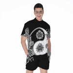 Yin And Yang Koi Carp Fish Print Men's Rompers
