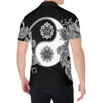 Yin And Yang Koi Carp Fish Print Men's Shirt