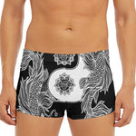 Yin And Yang Koi Carp Fish Print Men's Short Boxer Briefs