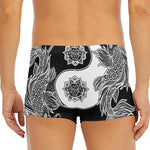 Yin And Yang Koi Carp Fish Print Men's Short Boxer Briefs
