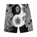 Yin And Yang Koi Carp Fish Print Men's Sports Shorts
