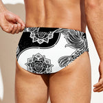 Yin And Yang Koi Carp Fish Print Men's Swim Briefs