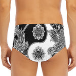 Yin And Yang Koi Carp Fish Print Men's Triangle Swim Briefs