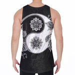 Yin And Yang Koi Carp Fish Print Men's Velvet Tank Top