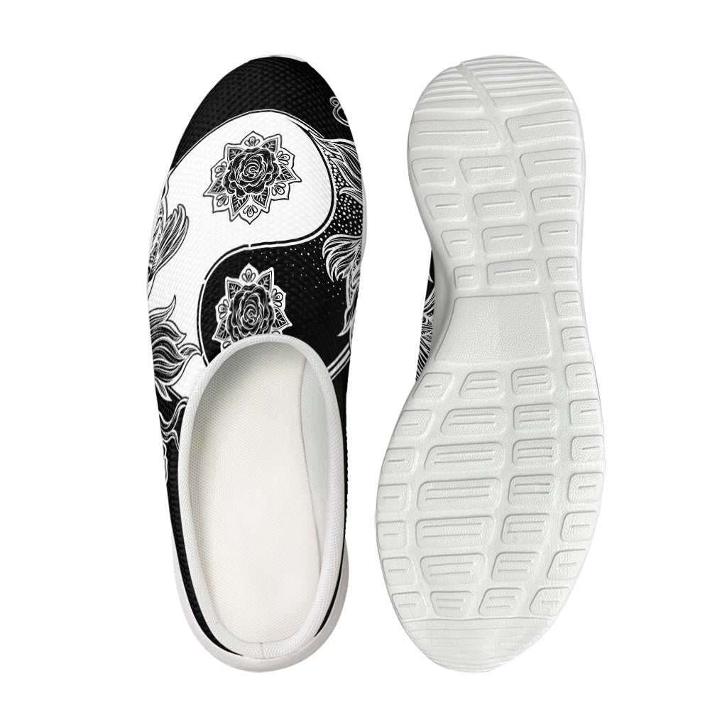 Yin And Yang Koi Carp Fish Print Mesh Casual Shoes