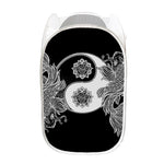 Yin And Yang Koi Carp Fish Print Mesh Laundry Hamper