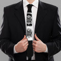 Yin And Yang Koi Carp Fish Print Necktie