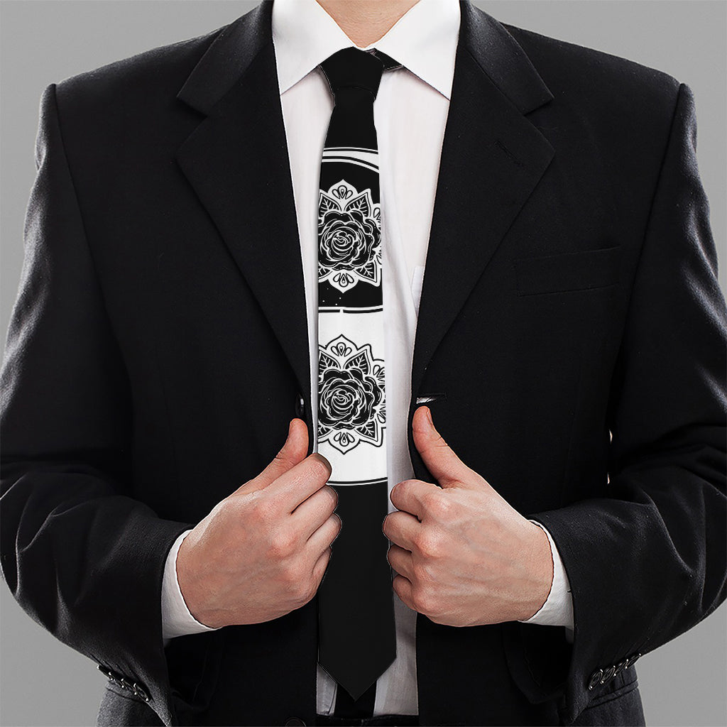 Yin And Yang Koi Carp Fish Print Necktie