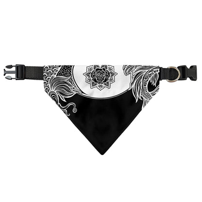 Yin And Yang Koi Carp Fish Print Over The Collar Dog Bandana