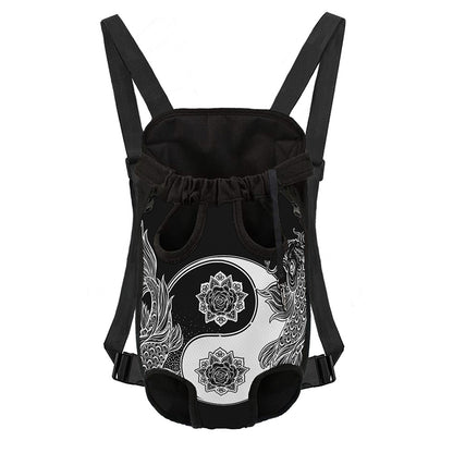 Yin And Yang Koi Carp Fish Print Pet Carrier Backpack