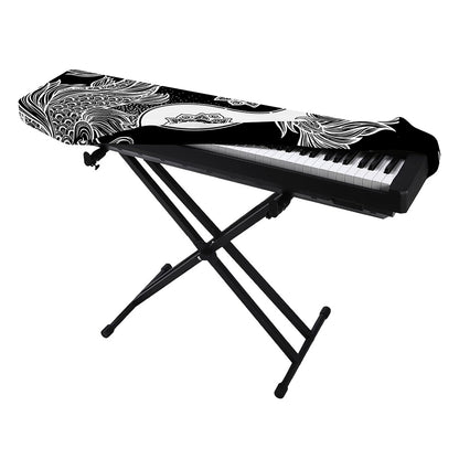 Yin And Yang Koi Carp Fish Print Piano Keyboard Cover