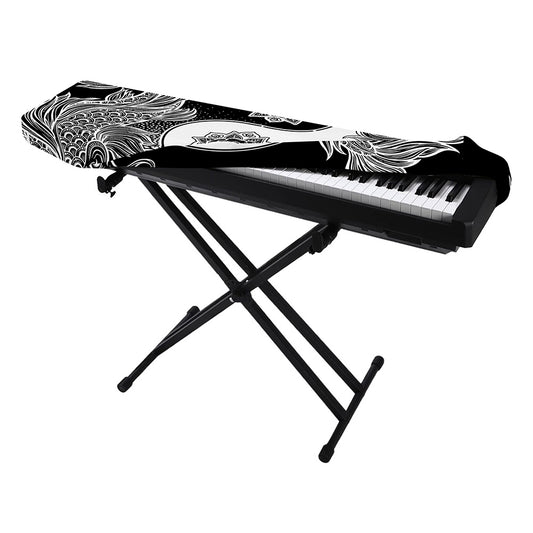 Yin And Yang Koi Carp Fish Print Piano Keyboard Cover