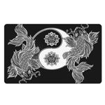 Yin And Yang Koi Carp Fish Print Polyester Doormat