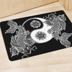 Yin And Yang Koi Carp Fish Print Polyester Doormat