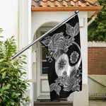 Yin And Yang Koi Carp Fish Print Polyester Flag