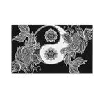 Yin And Yang Koi Carp Fish Print Polyester Flag