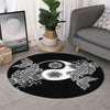 Yin And Yang Koi Carp Fish Print Round Rug