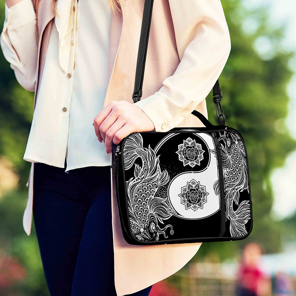 Yin And Yang Koi Carp Fish Print Shoulder Strap Bible Bag