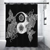 Yin And Yang Koi Carp Fish Print Shower Curtain