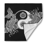 Yin And Yang Koi Carp Fish Print Silk Bandana