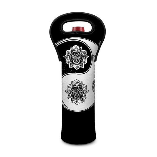 Yin And Yang Koi Carp Fish Print Single Neoprene Wine Tote