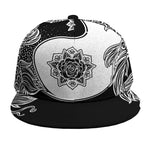 Yin And Yang Koi Carp Fish Print Snapback Cap