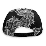 Yin And Yang Koi Carp Fish Print Snapback Cap