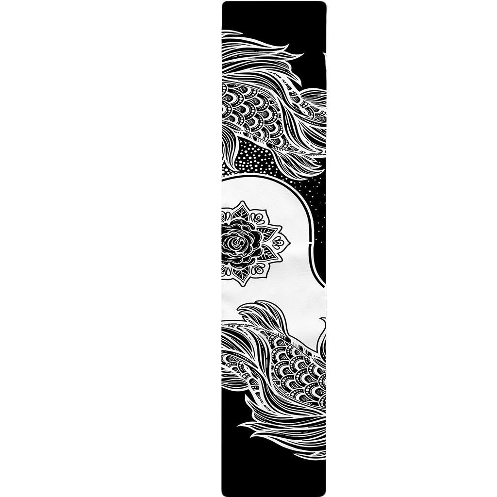Yin And Yang Koi Carp Fish Print Table Runner
