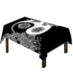 Yin And Yang Koi Carp Fish Print Tablecloth