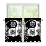 Yin And Yang Koi Carp Fish Print Tier Curtains