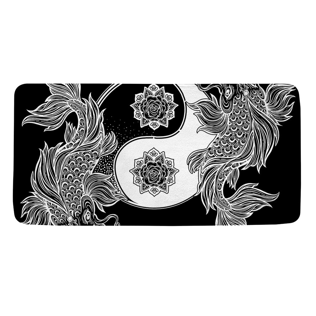 Yin And Yang Koi Carp Fish Print Towel