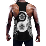 Yin And Yang Koi Carp Fish Print Training Tank Top