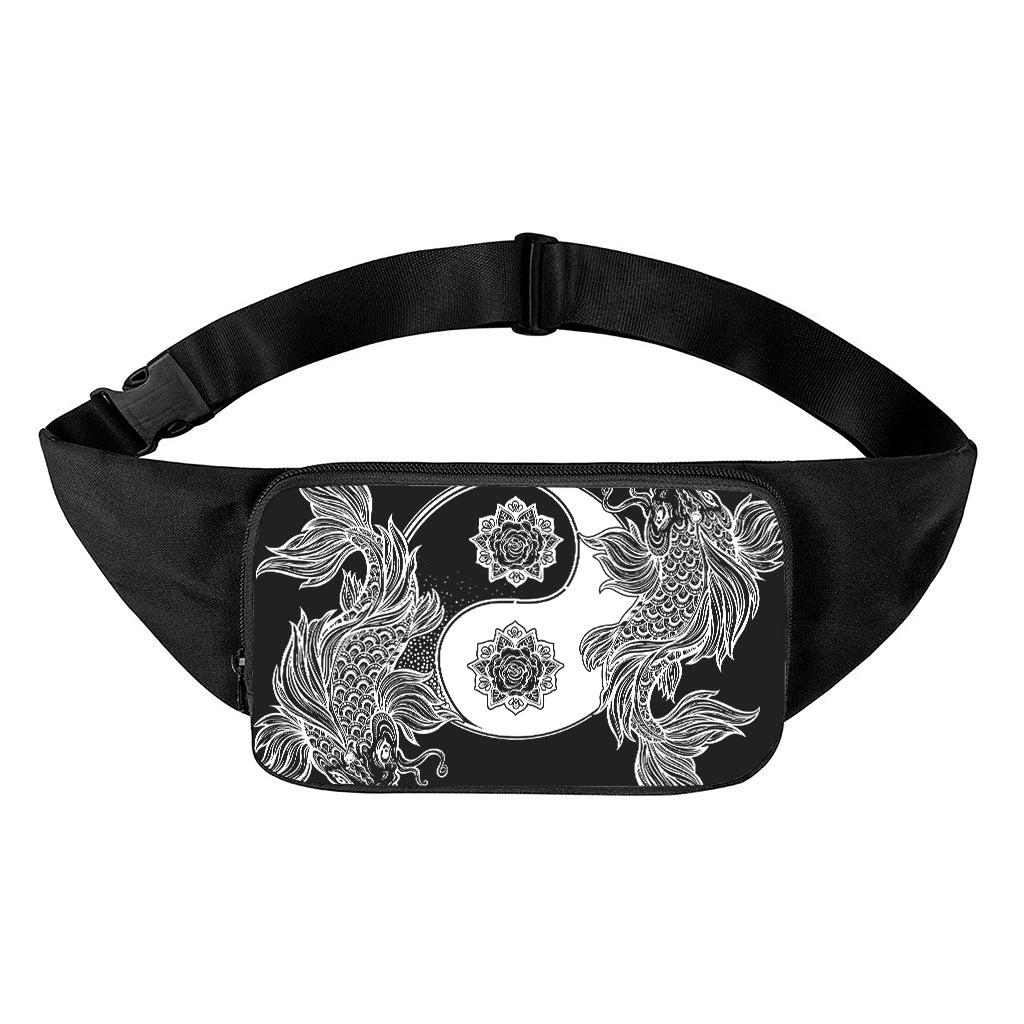 Yin And Yang Koi Carp Fish Print Waist Bag