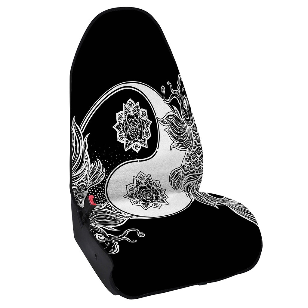 Yin And Yang Koi Carp Fish Print Waterproof Car Seat Cover