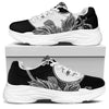 Yin And Yang Koi Carp Fish Print White Chunky Shoes