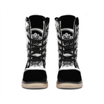Yin And Yang Koi Carp Fish Print Winter Boots