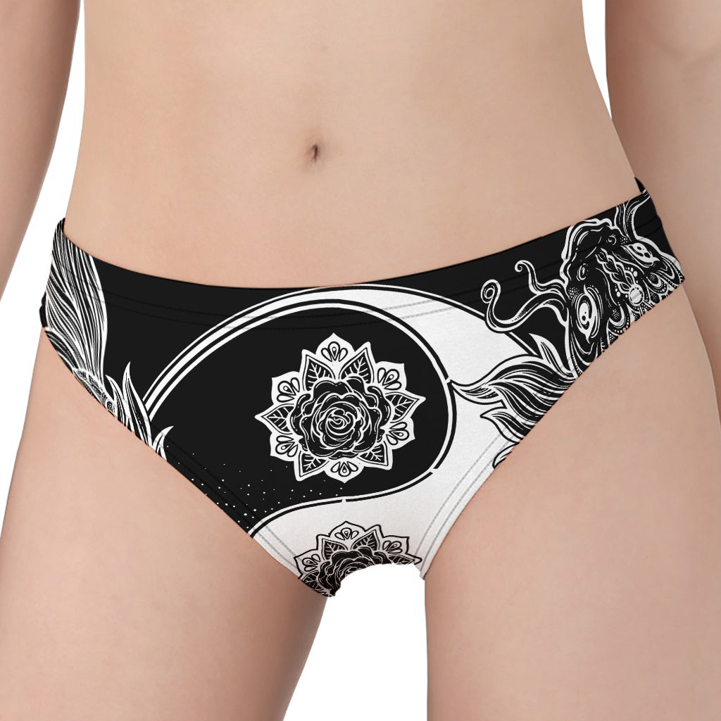 Yin And Yang Koi Carp Fish Print Women's Panties