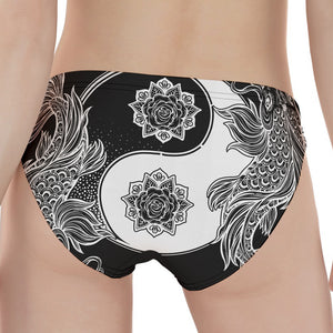 Yin And Yang Koi Carp Fish Print Women's Panties