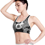 Yin And Yang Koi Carp Fish Print Women's Sports Bra
