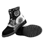 Yin And Yang Koi Carp Fish Print Work Boots