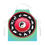 Yin Yang Chinese Zodiac Signs Print Adjustable Apron