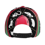 Yin Yang Chinese Zodiac Signs Print Baseball Cap