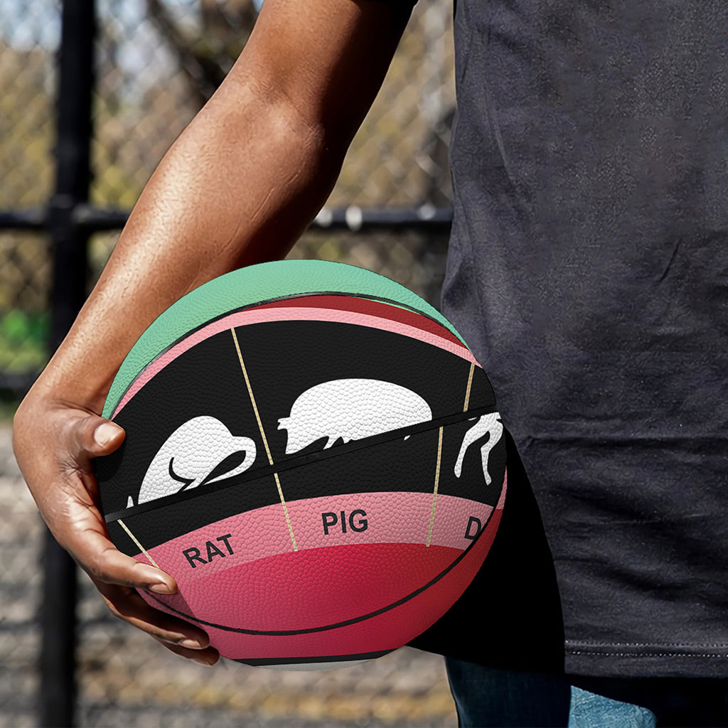 Yin Yang Chinese Zodiac Signs Print Basketball