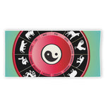 Yin Yang Chinese Zodiac Signs Print Beach Towel