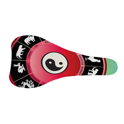 Yin Yang Chinese Zodiac Signs Print Bicycle Seat Cover