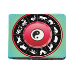 Yin Yang Chinese Zodiac Signs Print Bifold Wallet