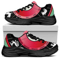 Yin Yang Chinese Zodiac Signs Print Black Chunky Shoes