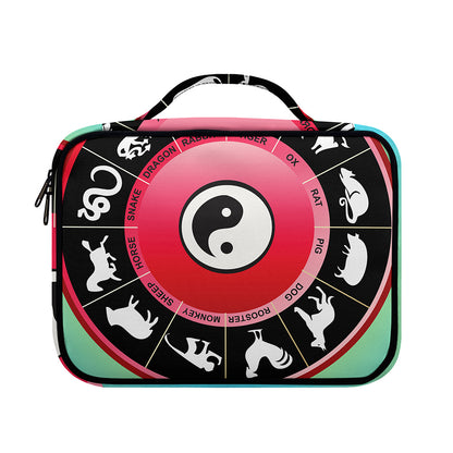 Yin Yang Chinese Zodiac Signs Print Briefcase Bible Bag