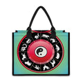 Yin Yang Chinese Zodiac Signs Print Canvas Tote Bag