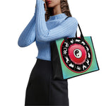 Yin Yang Chinese Zodiac Signs Print Canvas Tote Bag